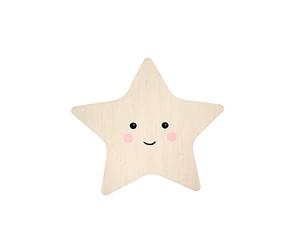 reer lumilu Silhouette Light Star 52177 Applique murale en forme d'étoile - Cadeau de baptême - Cadeau d'anniversaire pour garçons et filles - Marron
