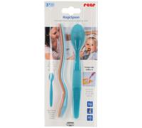 Reer Set de 3 Cuillères à Café Souples pour Bébé sans BPA Multicolore 1 Unité 23012