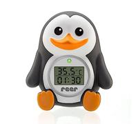 reer Myhappypingu Thermomètre de Bain Numérique 2 en 1 Anthracite/Blanc/Orange