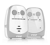 Reer Nova 50140 Babyphone avec réglage du volume et affichage optique du bruit Portée 450 m Blanc