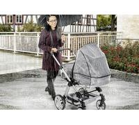 reer Regenschutz RainCover Classic+ für Kombi-Kinderwagen mit Reißverschluss ...