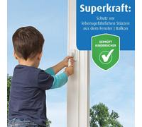 REER Sécurité pour Porte de Balcon et Fenêtre Sécurité Enfant blanc Anti Chute