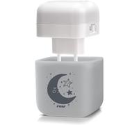Reer Sleeplight 52401 Veilleuse 2 En 1 Pour Prise Secteur Et Fonctionnement Sur Batterie (Mode On/Off Et Capteur) Gris Clair