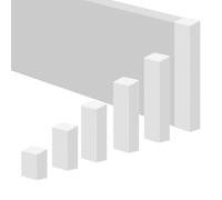 REESE Embout droit pour plinthe, blanc, profil Leipzig, 18 x 60 mm | Ajustement parfait, montage facile sans perçage