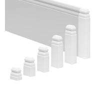 REESE Embout pour plinthes - Embout droit 60 mm - Blanc - Ajustement parfait - Profil Hambourg/Berlin - Montage facile sans perçage