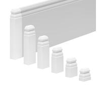 REESE Embout pour plinthes - Embout gauche 60 mm - Blanc - Ajustement parfait - Profil Hambourg/Berlin - Montage facile sans perçage
