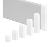 REESE - Lattes de plinthe - Embout droit - 18 x 60 mm - Blanc - Ajustement parfait - Profil Munich - Montage facile sans perçage
