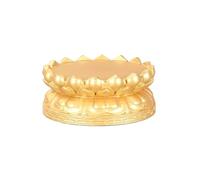 ReeSet Autel Bouddhiste Piédestal de Lotus Rond doré en Bois Entier, Socle de culte du Dieu de la Richesse, Bouddha Guan Gong surélevé Support de Statue (Size : 27X29X10cm)