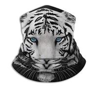 ReesEt Guêtre de cou de tigre blanc pour élèves bleus, couvre-visage doux, Tube chauffant, demi-masque, écharpe, cagoule pour Sports de plein air