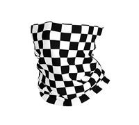 ReesEt Motif à carreaux noir et blanc, Bandana cache-cou doux pour le visage, Tube chauffe-cou, demi-masque, écharpe, cagoule