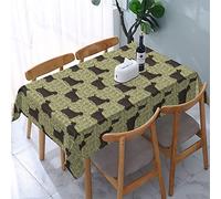 ReesEt Nappe rectangulaire, Cocker américain Noir, décoration de Table Anti-poussière, Infroissable, 137x183 cm