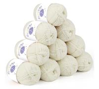 Reessy Lot de 10 pelotes de laine à tricoter de 50 g en acrylique super douce à 5 plis pour crochet, tricot et loisirs créatifs, 500 g de fil à crochet pour projets amigurumi et artisanat