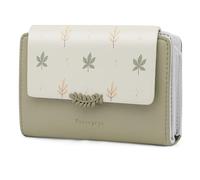 REETEE Portefeuille Femme en Cuir PU Porte Monnaie Femme Petit Format Porte Feuilles pour Femme avec 10 Porte Carte, Porte-Feuille Femmes Zippé Pochette à Monnaie (Z- Vert)