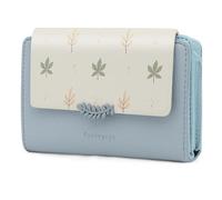 REETEE Portefeuille Femme en Cuir PU Porte Monnaie Femme Petit Format Porte Feuilles pour Femme avec 10 Porte Carte, Porte-Feuille Femmes Zippé Pochette à Monnaie (Z-Bleu)