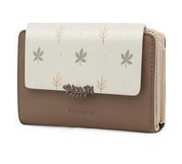 REETEE Portefeuille Femme en Cuir PU Porte Monnaie Femme Petit Format Porte Feuilles pour Femme avec 10 Porte Carte, Porte-Feuille Femmes Zippé Pochette à Monnaie (Z-Brun)