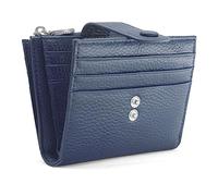 REETEE Portefeuille Femme Petit Format Cuir Véritable Porte Carte de Credit RFID Blocage Porte Monnaie Femmes,Porte Feuilles pour Femme avec 13 emplacements et Petit Zippé Portefeuille (Bleu Marin)