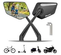 REEZER RS1 - Retroviseur velo et trottinette electrique - Pour guidon 22 à 25,4 mm - Réfléchissant - Réglable 360° PAIRE