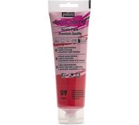 [Ref:089009] PÉBÉO Tube 120ml Peinture Acrylique Décocrème Mat Rouge