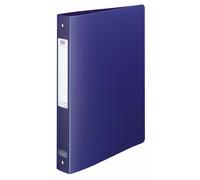 OXFORD Classeur Memphis A4 Dos 40mm 4 Anneaux Ronds Couverture Polypro Bleu