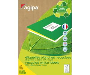 [Ref:101190] AGIPA Boite de 1600 étiquettes 105x37 mm (16 x 100F A4)