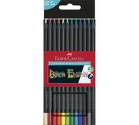 [Ref:116412] FABER-CASTELL Crayon de couleur Black Edition, étui de 12