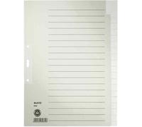 Leitz 1220 Répertoire DIN A4, extra-large blanc Papier satiné gris 20 onglets 12200085
