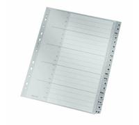 Leitz Répertoire intercalaire 1260 A4 extra-large A-Z polypropylène gris 20 onglets