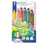 [Ref:140 C6] STAEDTLER Crayon de couleur hexagonal Noris junior, étui x6