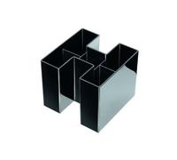 [Ref:17455-13-3] HAN Lot de 3 multipots à crayons BRAVO, 5 compartiments, noir