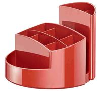 HAN multipot à crayons RONDO, 9 compartiments, rouge G