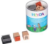 [Ref:204888488] HEYDA Lot de 15 Tampon à Motif 20 x 20 mm Ferme et Cheval