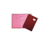 Pagna Lot de 10 porte-signatures de luxe avec couverture en plastique de qualité supérieure, dos extensible, carton rose