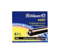 [Ref:301218-10] PELIKAN Lot de 10 Etuis de 6 Cartouches d'encre 4001 TP/6 Noir