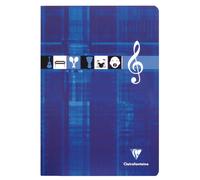 Clairefontaine 3117C Un Cahier Agrafé de Musique et Chants - A4 21x29,7 cm - 48 Pages Grands Carreaux et Portées avec lignes - Papier Blanc 90 g - Couverture Carte Pelliculée - Couleur Aléatoire