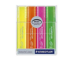 [Ref:364 P WP4] STAEDTLER "Textsurfer classic" translucide, étui de 4