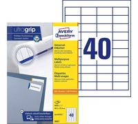 [Ref:3657] AVERY ZWECKFORM Etiquettes universelles QuickPEEL, 48,5x25,4mm, sur