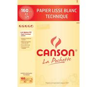 [Ref:37103] CANSON Pochette 10 Feuilles DESSIN TECHNIQUE A3 160G BLANC