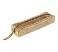 [Ref:410040C] CLAIREFONTAINE KLEO-PATHRA CUIR Trousse rectangulaire 4x21x6 cm Or