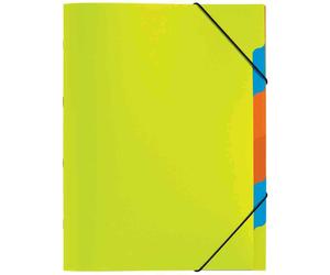 [Ref:41803-17] PAGNA Trieur "Funky School", A4, PP, 5 compartiments Vert Tilleul