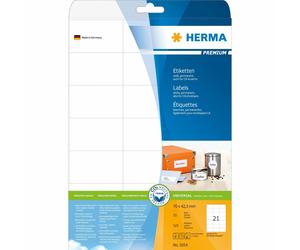 [Ref:5054] HERMA Pqt 525 Etiquettes PREMIUM 25 Feuilles A4 70 x 42,3 mm blanc