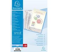 [Ref:5250E] EXACOMPTA Sachet de 50 pochettes perforées polypro lisse 6/100° A4