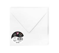 Clairefontaine 5433C - Paquet de 20 Enveloppes Gommées - Format Carré 16,5x16,5cm - 120g/m² - Coloris Blanc - Invitation Evènements et Correspondance - Gamme Pollen - Papier Premium Lisse