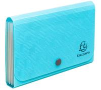 Réf. 55499E 1 Trieur valisette pocket Pop& N Co couverture en PP recyclé 5/10ème et aqua 6 compartiments