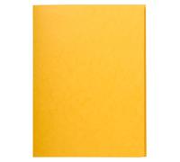 EXACOMPTA Chemise simple sans élastique avec 3 rabats carte lustrée 400gm2 - A4 - Jaune