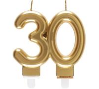 Santex Bougie de mariage Bougie des Âges 30 Ans - Or
