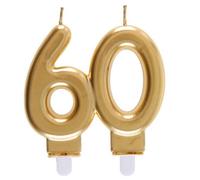 Santex mariage Bougie des Âges 60 Ans, Or