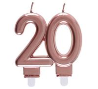 Santex mariage Bougie des Âges 20 Ans, Rose Gold