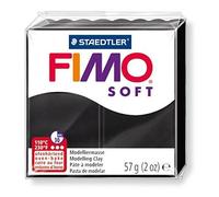 [Ref:8020-9-10] FIMO Lot de 10 Pâtes à modeler à cuire SOFT, Noir, 56 g