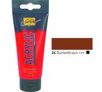 Kreul 84124-Solo Goya Acrylic, Tube de 100 ml en Brun foncé, Peinture Acrylique crémeuse Polyvalente de qualité étude, à Base d'eau, séchage Rapide et Mat, Dark Brown, Set de 100 Pièces