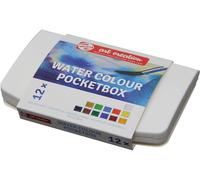 Talens Art Creation Peinture aquarelle boîte de poche avec 12 couleurs, pinceau et éponge | Peinture pour adulte